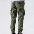 thumbnail image 3 of Ceisia Men's All-Season Fashion Solid Color Gift Multi-Pocket Workwear Pants with Ankle Strap Elastic Waist for Outdoor Casual Protection, 3 of 8
