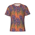 thumbnail image 3 of Naloa Lavender Flowers Men's T-Shirt Sport T-shirt Men's Basic Tee Casual Men's Shirt, Round Neck, Short Sleeves - 3X-Large, 3 of 5