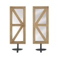 thumbnail image 2 of Accent Plus 10018921 Mirrored Wood Candle Sconce Set, Blue, 2 of 2