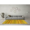 thumbnail image 3 of Ahgly Company Indoor Round Oriental Yellow Modern Area Rugs, 7' Round, 3 of 4