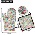 thumbnail image 6 of Pioneer Flower Floral Print Pattern Kitchen Oven Mitt and Pot Holder Sets 2 Pcs for Baking, Cooking and Grilling, Heat Resistant Up To 392 °F, 6 of 7