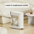 thumbnail image 6 of KSSKSS 1.6 Gallon/6L Small Bathroom Steel Step Trash Can, Soft-Close Lid & Fingerprint-Proof, Slim Wastebasket for Narrow Spaces (White), 6 of 8