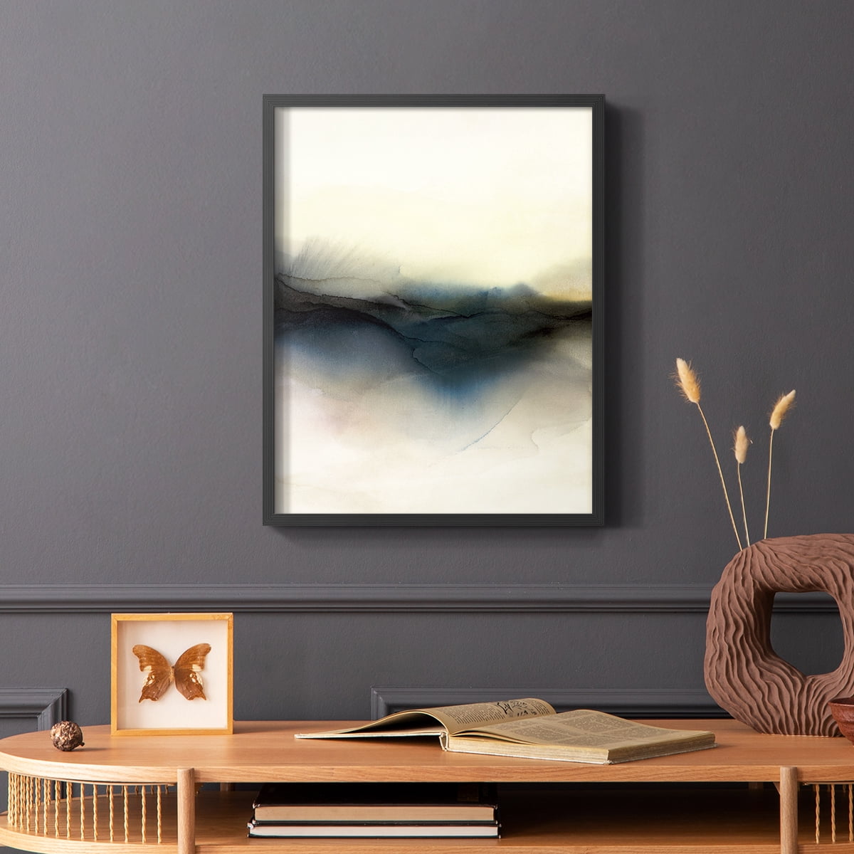 Continuum I Framed Print in Black Solid Wood Framed Print No Nail Hanging