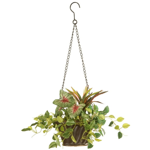 National Tree Company 10" Assorted Greens Artificial Hanging Plant