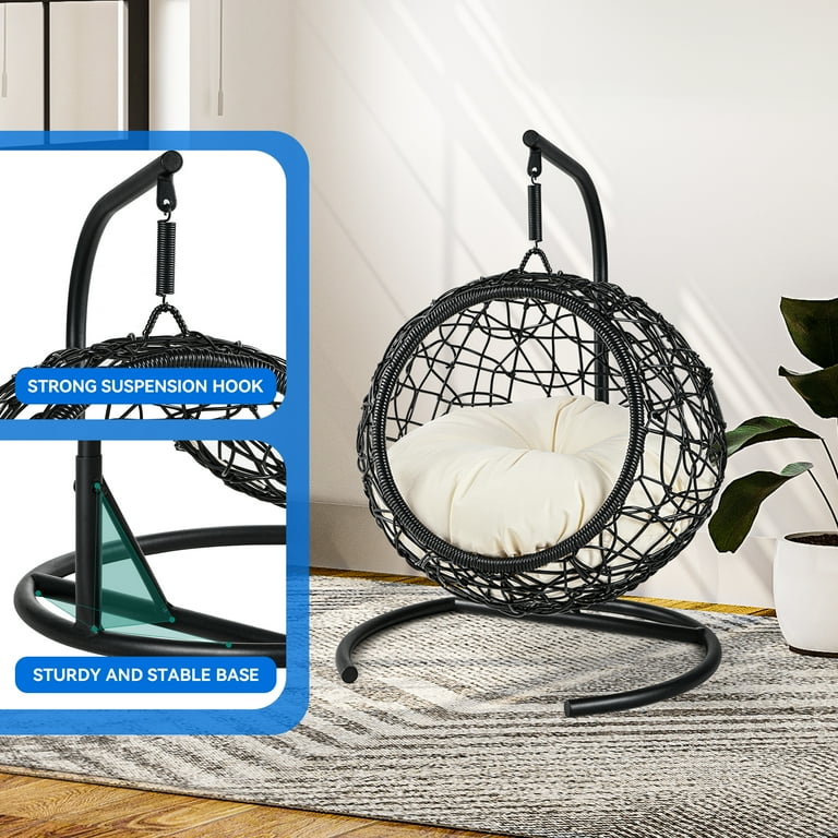 Indoor swing shop bed with stand