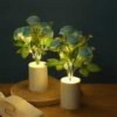 VibHome Led Lights for Bedroom Decorations Rose Night Light Simulation Bouquet Night Light Bedroom Bedside Light Mood Light Home Decoration Desktop Ornaments