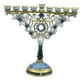 thumbnail image 2 of CoudarTitie 9 Branch Menorah Metal Candelabra 18.3x17cm Versatile Traditional for Home Altar, 2 of 9