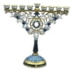 thumbnail image 2 of Candelabro de metal Menorah de 9 brazos, 18,3 x 17 cm, accesorio para altar del hogar, adorno tradicional versátil de mesa., 2 of 9