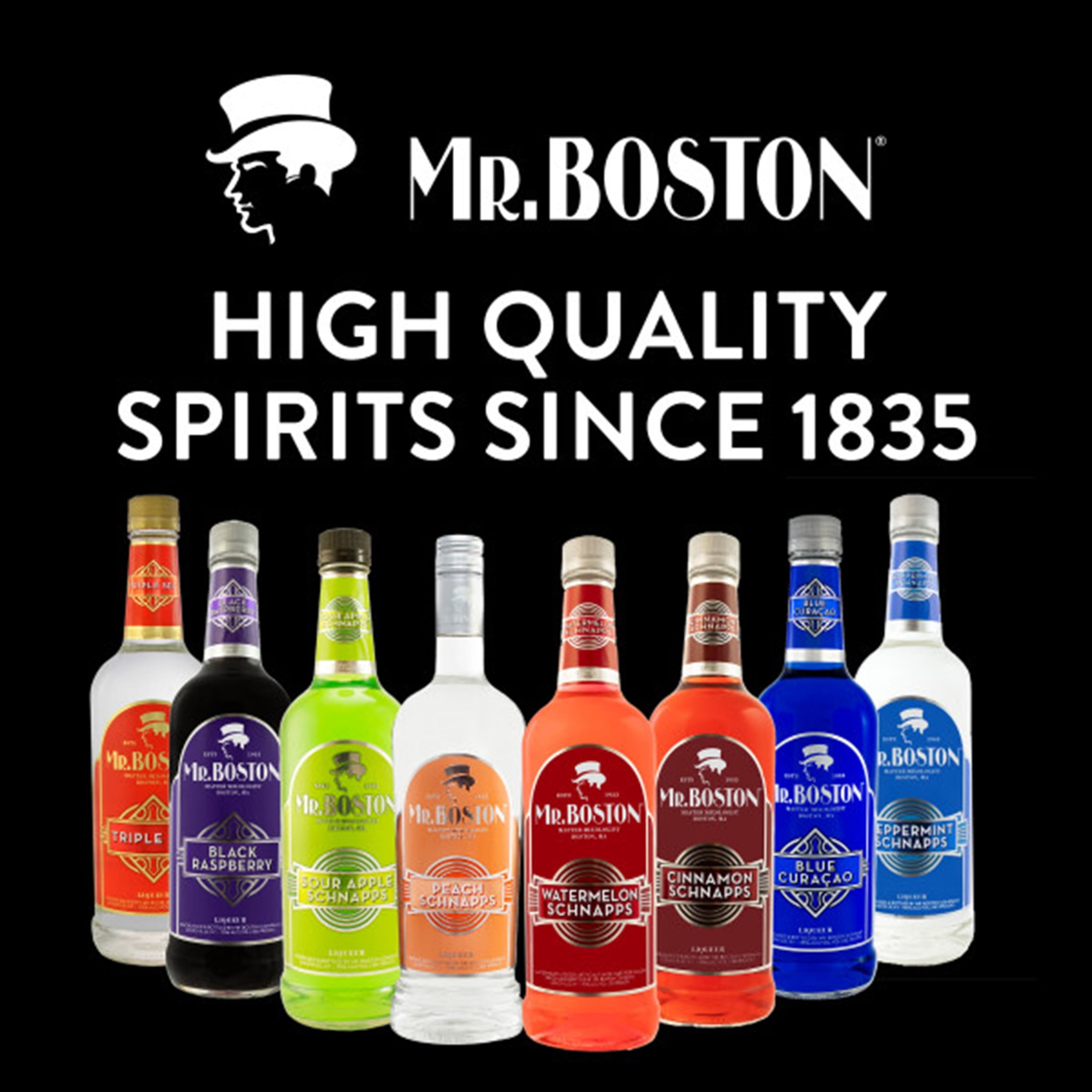 Mr. Boston Peach Schnapps Liqueur, 750ml, 15% Alcohol, Cocktail Mixers