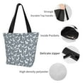 thumbnail image 7 of Cauagu Poodle Dog Print Canvas Aesthetic Tote Bag for Women Beach Bag Shopping Bags Shoulder Bag Reusable Grocery Bags, 7 of 7