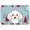 White, variant on Caroline's Treasures Winter Holiday Silver Gray Poodle Glass Cutting Board Large