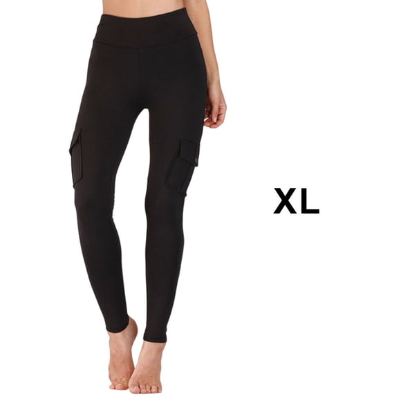 High Waist Tight Yoga Shorts Gym Clothing Multipurpose Fitness Pants Pocket Workout Hip Cargo Skin Close Professional Household Indoor Outdoor Black XL