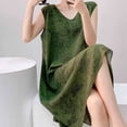 thumbnail image 5 of Nightgown Women's Long Cotton Sleep Dress Vintage Floral Sleeveless Nightshirt with Pockets Army Green Free Size, 5 of 5