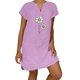 thumbnail image 1 of Sexy Vestidos Cortos de Verano para las Mujeres 2025 Moda Suelta de Ocio Vestido de Manga Corta con Cuello en V, Vestido Casual de Rodilla, 1 of 8