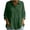 AA-Army Green, variant on Drop Waist Dress for Women Casual Lapel Collared 3/4 Sleeve Tshirts Dresses Solid Color Dressy Ruffle Blouse Navy M