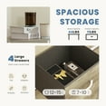 thumbnail image 6 of SWEETCRISPY Dresser With 4 Drawers, Storage Chest For Bedroom, Closet, Living Room, Hallway - Available In Oak, 6 of 8