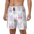 thumbnail image 2 of Balery Heart Rabbit Mens Swim Trunks Swim Shorts for Men Quick Dry Inseam Beach Shorts with Compression Liner Pocket-Large, 2 of 9