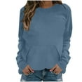 thumbnail image 3 of Lenago Sweatshirts for Women Plus Size Long Sleeve Shirts Crewneck Tops Pullover Blouse Oversized Pullover Womens Hoodies Sweatshirts Tunic Tops Lightweight Pullover Sweatshirts With Pockets, 3 of 7