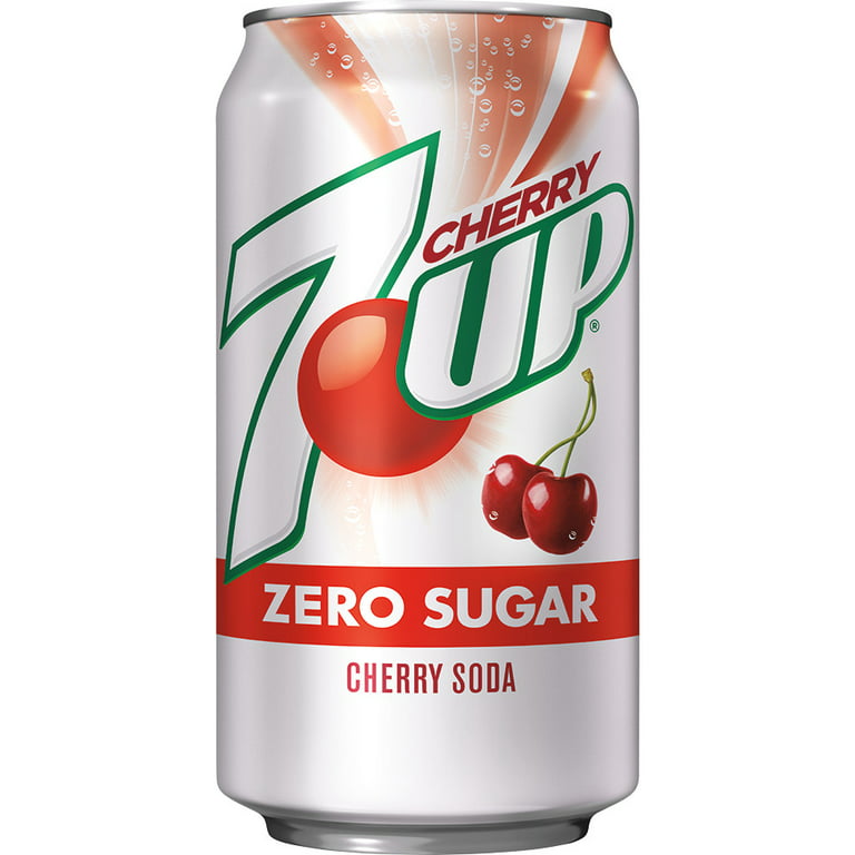 7UP Zero Sugar Cherry Soda Pop, 12 fl oz, 12 Pack Cans 