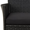 thumbnail image 5 of vidaXL 5 Piece Garden Dining Set with Cushions Black Poly Rattan, 5 of 5