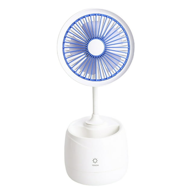 Cateissary Ventilador de pie recargable con opciones multicolores Ventiladores para el hogar Ventilador portátil Ventilador eléctrico Ventilador Electrodomésticos blanco