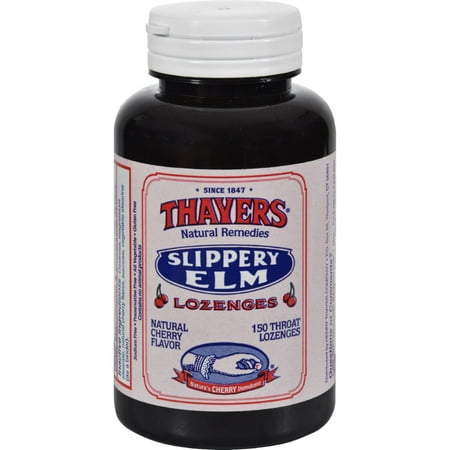 Thayers Slippery Elm Lozenges Cherry - 150 (Best Anti Cough Medicine)