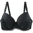 thumbnail image 3 of Fatuov Wirefree Bras for Women Plus Size Lingerie Bras for Home Sexy Full Coverage Bras 44C, Black, 3-Pack, 3 of 3