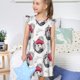thumbnail image 4 of Fotbe Cute Poodle Dog Vestido de Dormir para Niñas de 3 a 10 Años, Mangas Cortas, Estilo Princesa, Pijama Camisón con Mangas Voladas-Small, 4 of 6
