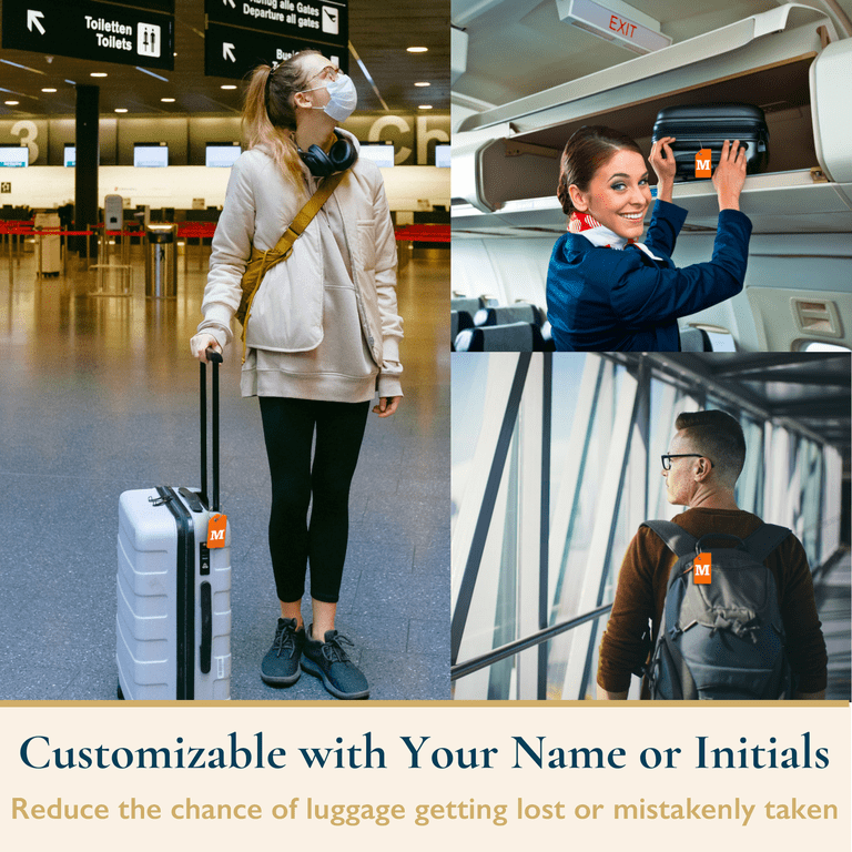 ComfiTime Silicone Luggage Tags with Alphabet, 4-Pack photo 2