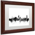 thumbnail image 2 of Trademark Fine Art "Fresno California Skyline B&W" Canvas Art by Michael Tompsett, White Matte, Wood Frame, 2 of 4