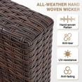thumbnail image 7 of Aoxun 7 Piece Patio Furniture Set Wicker Rattan Patio Conversation Set Outdoor Sectional Sofa Set with Coffee Table and 4” Thickened Cushions, Beige(Waterproof Cover Included), 7 of 7