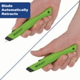 thumbnail image 4 of Westcott Full Size Auto Retractable Ceramic Utility Box Cutter, Plastic, Green, 1-Count, 4 of 14