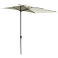 thumbnail image 1 of Outsunny 8ft Half Umbrella Outdoor Balcony Parasol Patio Garden Outdoor Window Sun Shade w/ 5 Ribs Beige, 1 of 10