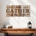 thumbnail image 2 of Elephant Stock Gather At The Table Typography Wall Art - Horizontal Multi Panel Canvas - Dining Room Wall Decor - Inspirational And Typography Multi Panel - Brown And Beige Decor - 26" x 12", 2 of 8