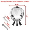thumbnail image 2 of Unique Bargains 1.18" Crystal Glass Cabinet Knob Polished Chrome, 2 of 7