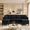 Black02, variant on Gewnee 99.2" U-Shaped Sectional Sofa, Linen Upholstered Modular Couch with Storage Ottomans for Living Room, Black