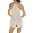 thumbnail image 4 of LilyLLL Womens Strappy V Neck Playsuit Shorts Baggy Sleeveless Pockets Jumpsuit Overall, 4 of 4