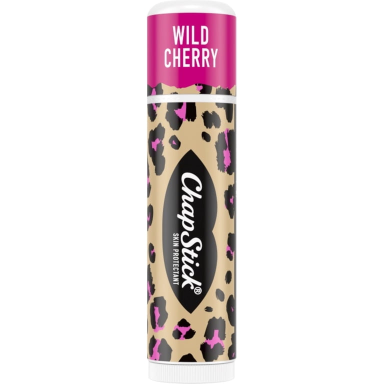 3 pack) ChapStick Fashion Collection Leopard Lip Balm, Wild Cherry