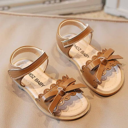 

Herrnalise Toddler Girls Sandals Lightweight & Durable Comfort Open Toe Flat Sandals Summer Water Shoes for Toddler/Little Kid Girl Sandals（18 Months-7 Years）