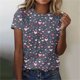 thumbnail image 5 of Camisetas Casuales de Mujer Día de San Valentín Impreso Cuello Tripulado Manga Corta, Top de Moda para la Fiesta Y Diario, 5 of 8