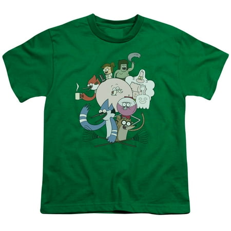 Trevco REGULAR SHOW REGULAR CAST Kelly Green Child Unisex T-Shirt