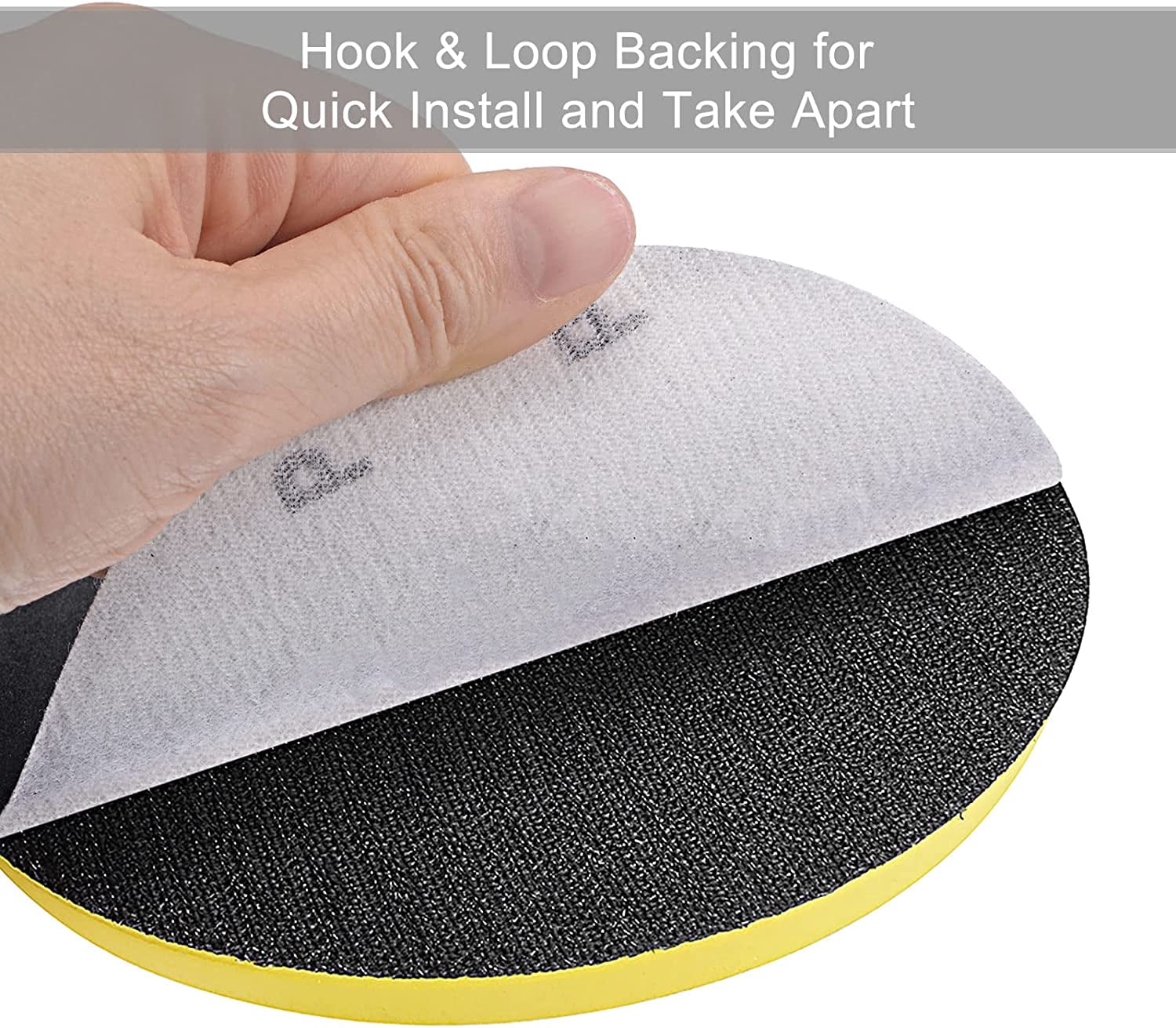 FRKSMD-5 Inch Sanding Disc 120 Grit Hook and Loop Silicon Carbide C-Weight Backing Sandpaper for Orbital Sander 20Pcs