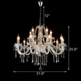 thumbnail image 3 of EAYSG Modern Elegant Chandelier Ceiling Lighting European Style Dining Crystal Glass Pendant, 3 of 6