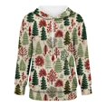thumbnail image 4 of Chandails d'Hiver Grande Taille pour Femmes Chandails Décontractés de Noël à Col Rond Manches Longues Chandail à Capuchon Amusant Beige G, 4 of 5