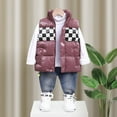 thumbnail image 4 of KYAIGUO Boys Girls Kids Baby Puffer Vest Jacket Toddler Fall Winter down Waistcoat Coats Long Sleeves Light Warm down Padded Sleeveless Jacket,Size 3-10 Years, 4 of 9