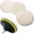 thumbnail image 1 of 4pcs 6inch Wool Polishing Pad Buffing Wheel for Bit Buffer Accessories with M14 Bit Adapter, 1 of 5