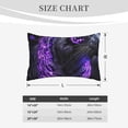 thumbnail image 4 of Lsque Purple Plant White Tiger Pattern Pillow Case – Soft & Cozy Throw Pillow Cover, Hypoallergenic Cushion Case for Sleeping Women with Envelope Closure-14"x20", 4 of 6