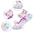 thumbnail image 7 of REDARER Girls Tie-Dye Sport Sandals Soft Thick Sole Hook and Loop Strappy Open Toe Beach Footwear for Kids,13.5, 7 of 7
