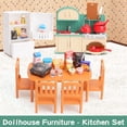thumbnail image 3 of Juego de muebles para casa de muñecas, juguetes para niños, accesorios para casa de muñecas en miniatura, juguetes de juego de simulación para niños, niñas y niños pequeños a partir de 3 años con coci, 3 of 5