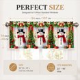 thumbnail image 2 of AshasdS Christmas Snowmen Row Border Window Valance Winter Holiday Short Curtain Rod Pocket for Kitchen, 2 of 5
